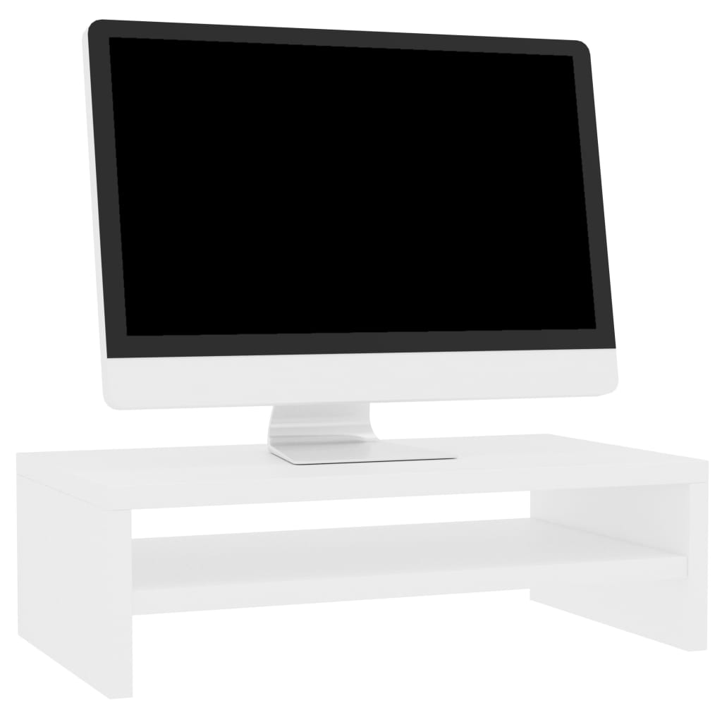 Support de moniteur Blanc 42 x 24 x 13 cm Bois d'ingénierie Meubles TV vidaXL   