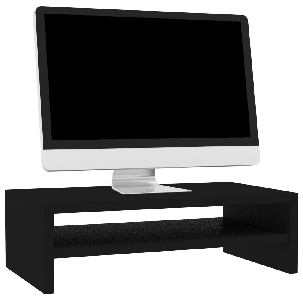 Support de moniteur Noir 42 x 24 x 13 cm Bois d'ingénierie Meubles TV vidaXL   