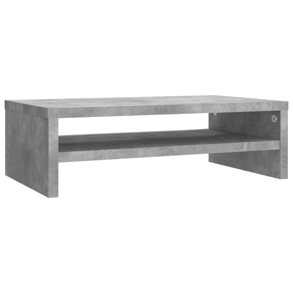 Support de moniteur Gris béton 42x24x13 cm Bois d'ingénierie Meubles TV vidaXL   