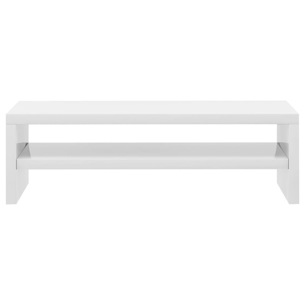 Support de moniteur Blanc brillant 42x24x13cm Bois d'ingénierie Meubles TV vidaXL   