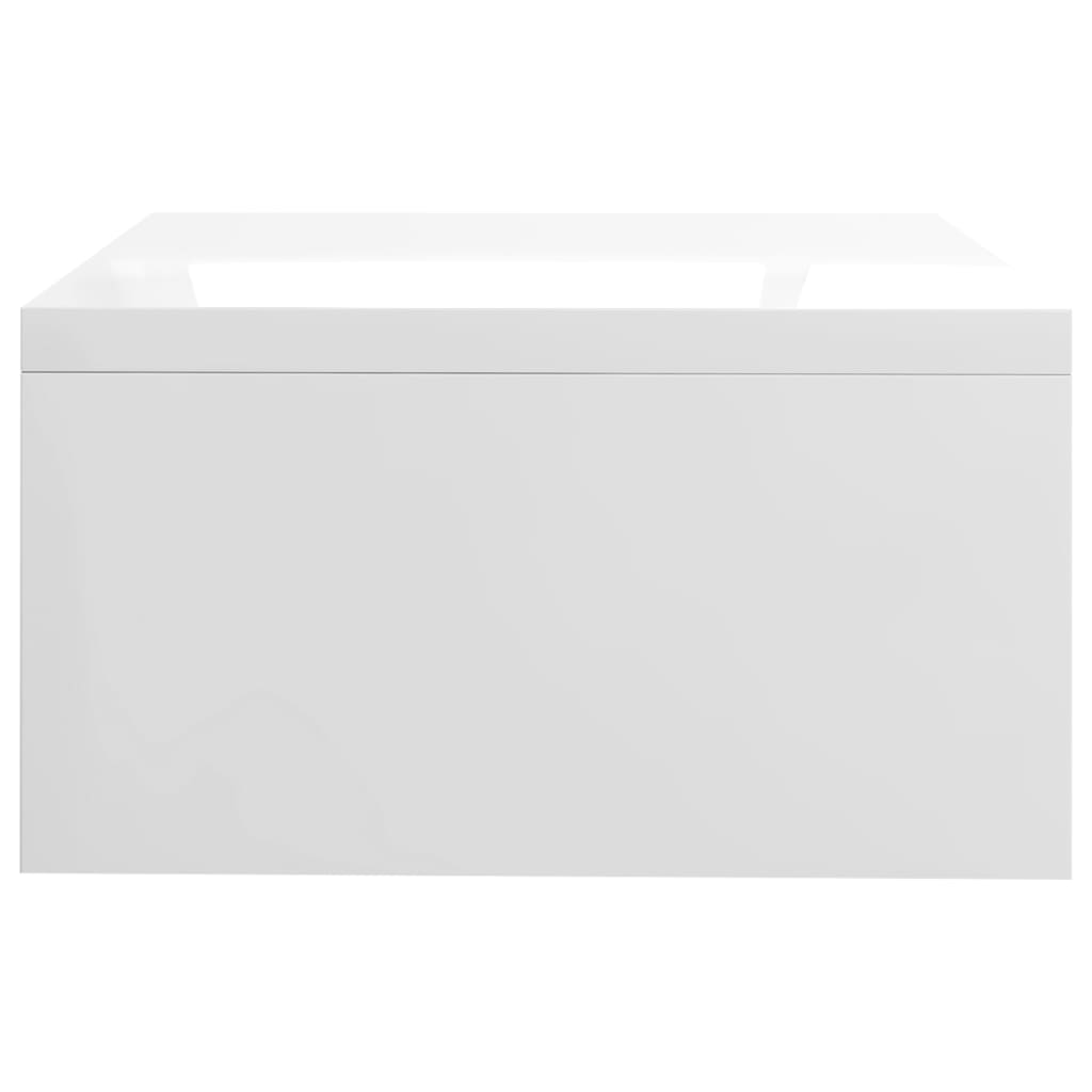 Support de moniteur Blanc brillant 42x24x13cm Bois d'ingénierie Meubles TV vidaXL   