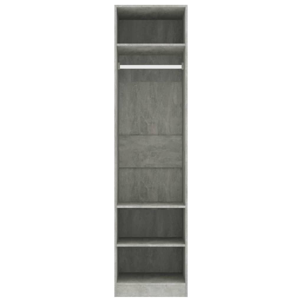 Garde-robe Gris béton 50x50x200 cm Bois d'ingénierie Armoires vidaXL   