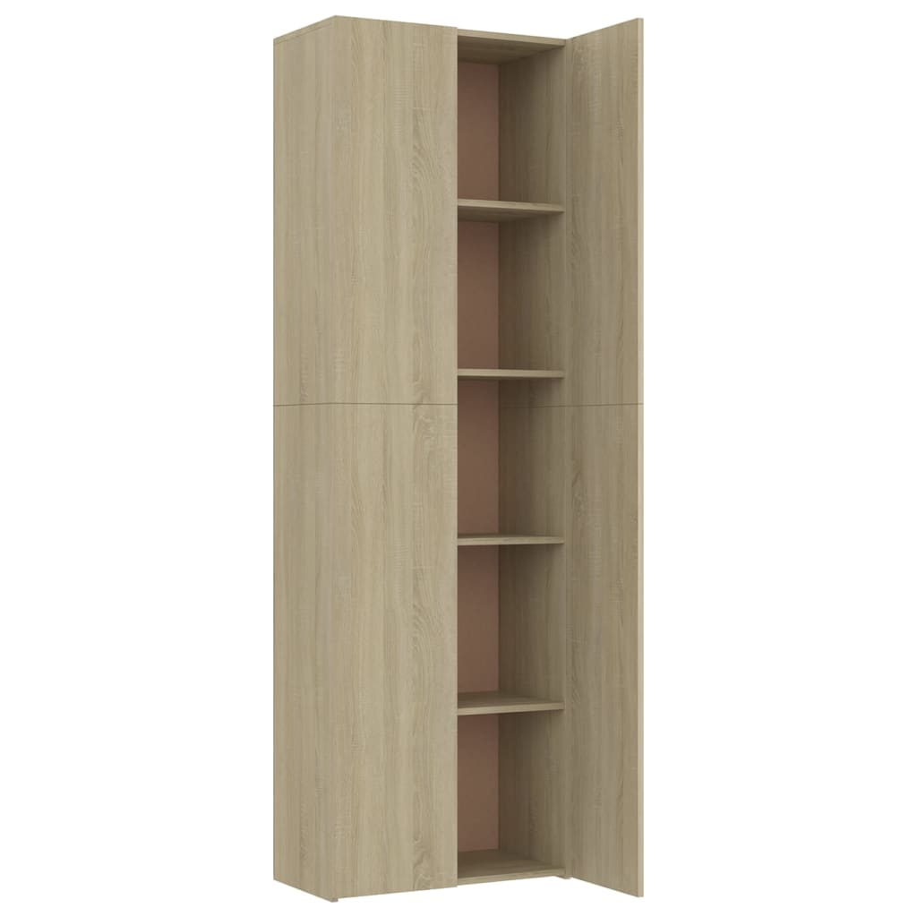 Armoire de bureau Chêne sonoma 60x32x190 cm Bois d'ingénierie Classeur à tiroirs vidaXL   