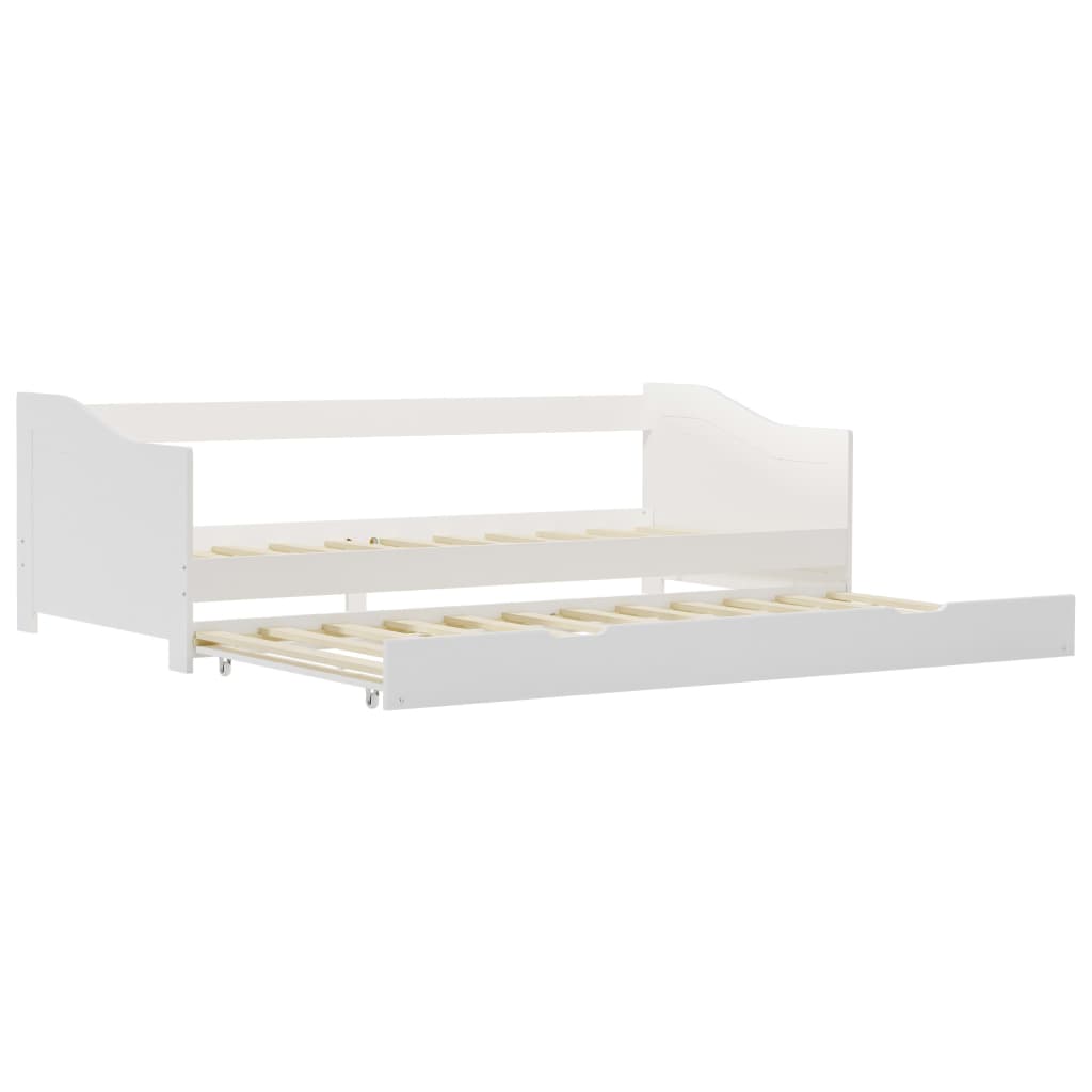 Cadre de lit extensible Blanc Bois de pin 90x200 cm Lits & cadres de lit vidaXL   