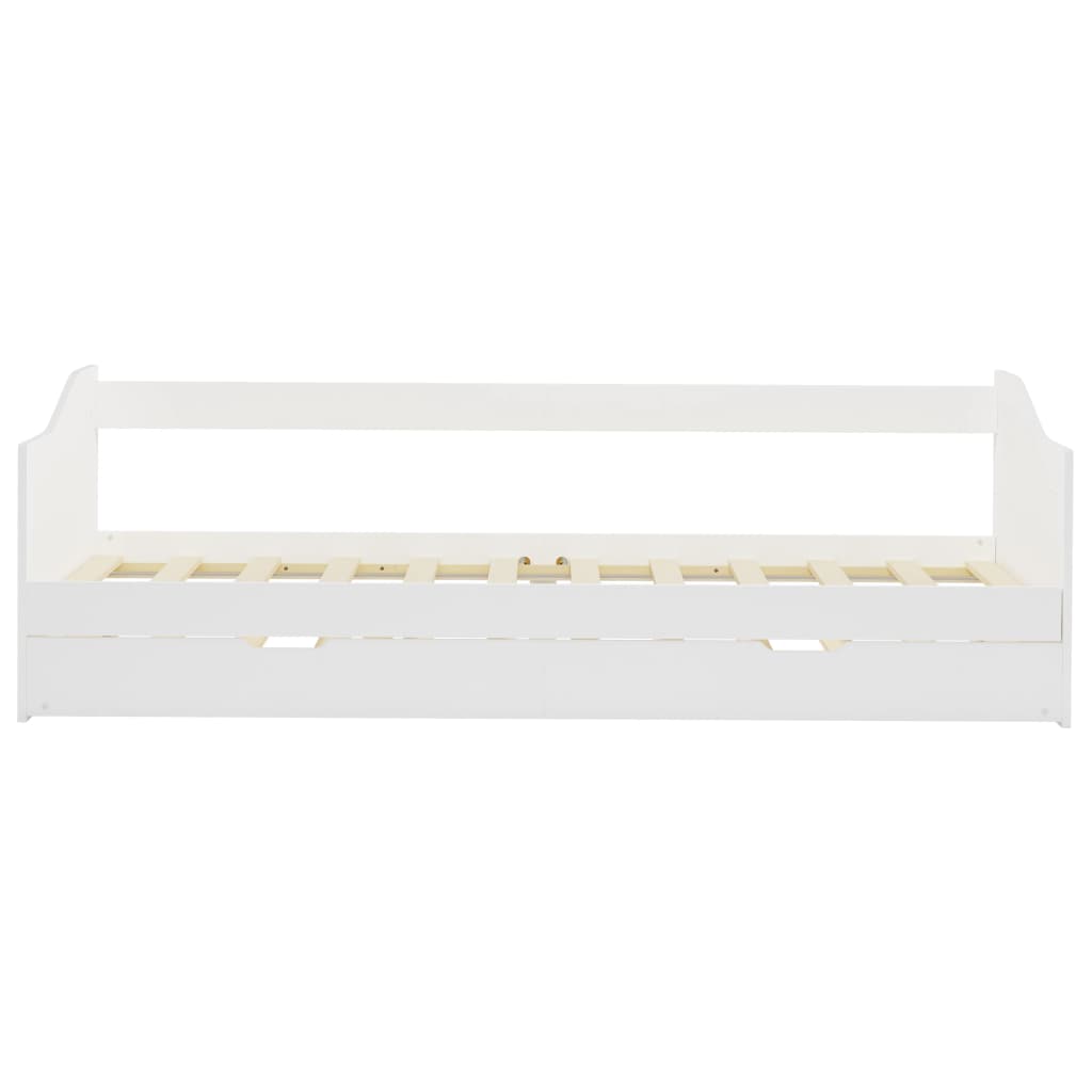 Cadre de lit extensible Blanc Bois de pin 90x200 cm Lits & cadres de lit vidaXL   