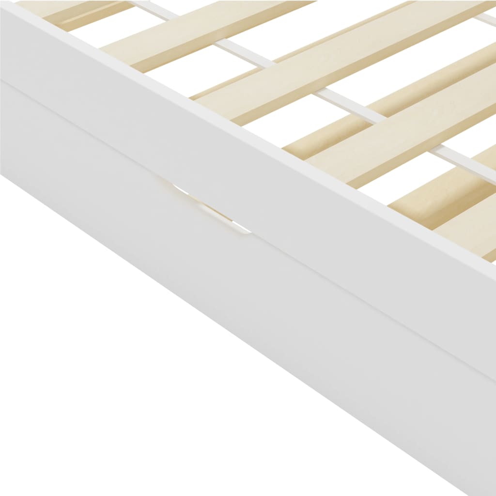 Cadre de lit extensible Blanc Bois de pin 90x200 cm Lits & cadres de lit vidaXL   