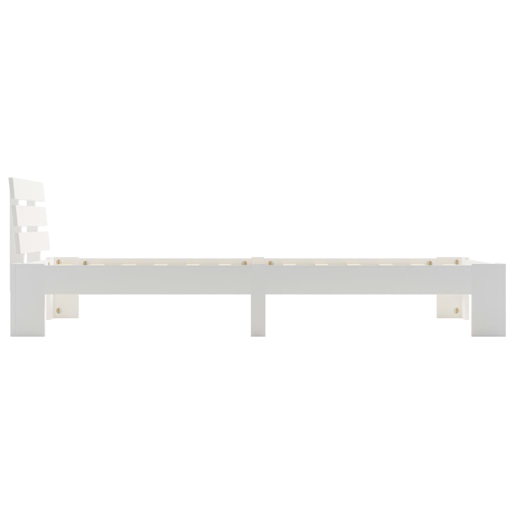 Cadre de lit Blanc Bois de pin massif 100 x 200 cm Lits & cadres de lit vidaXL   