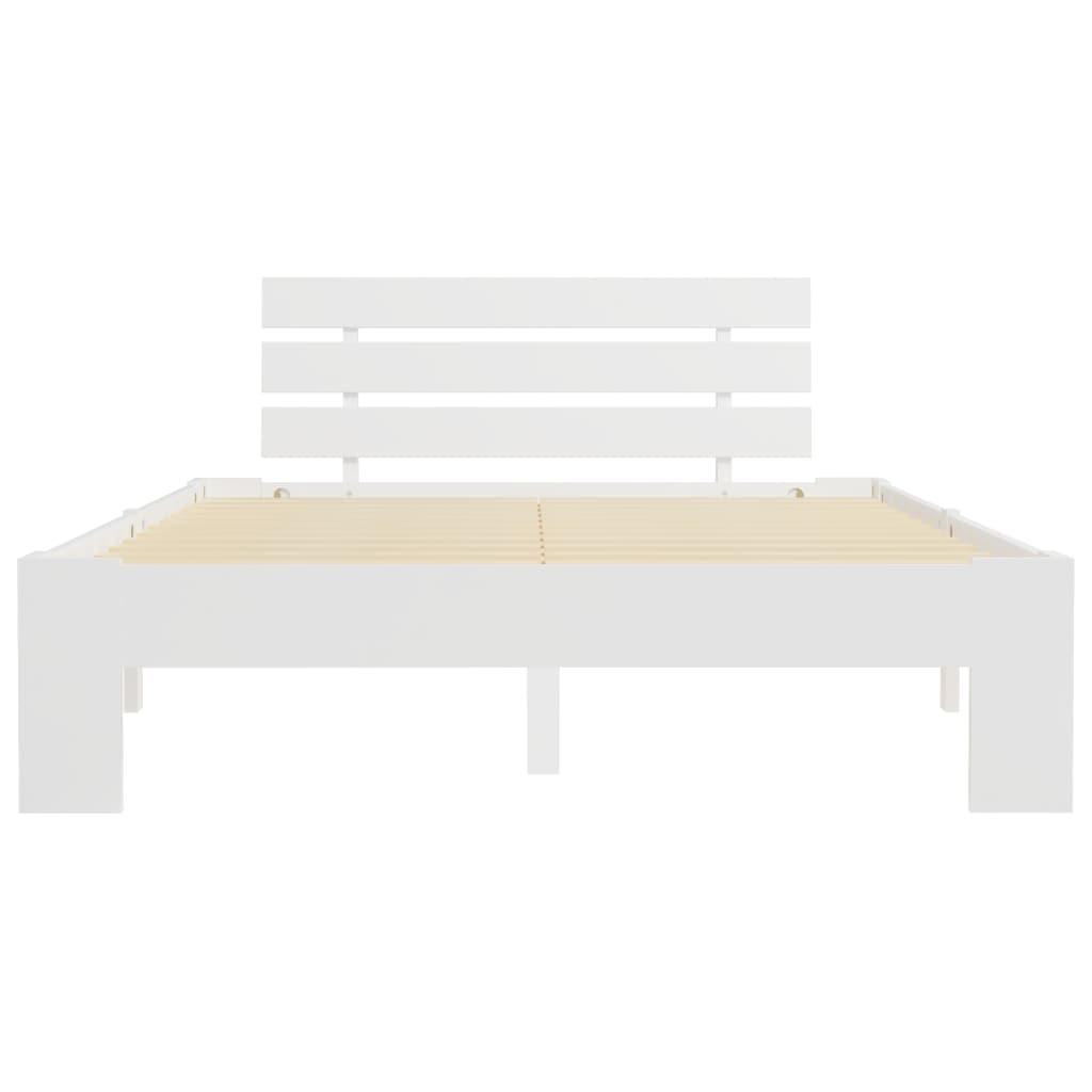 Cadre de lit Blanc Bois de pin massif 140 x 200 cm Lits & cadres de lit vidaXL   