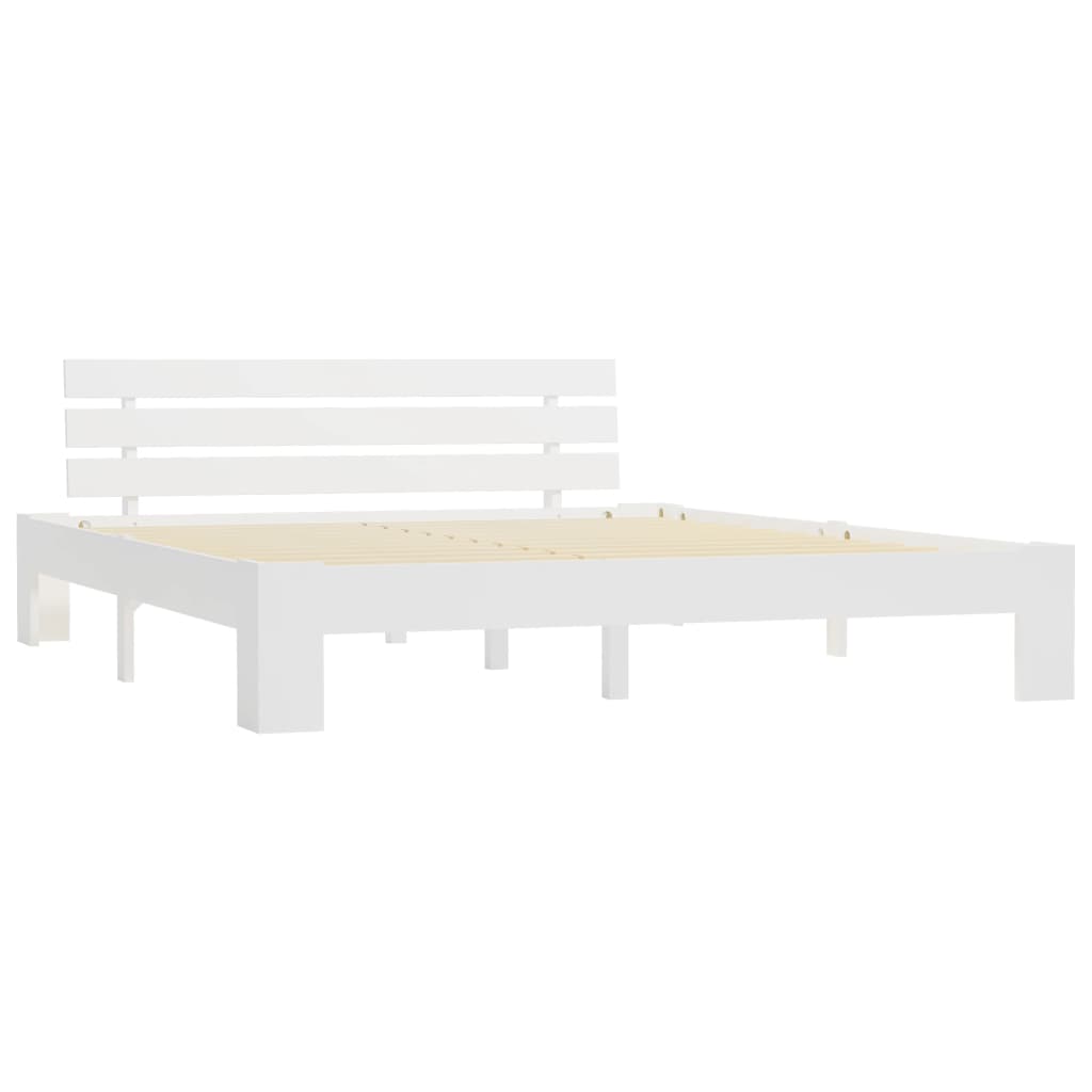 Cadre de lit Blanc Bois de pin massif 180 x 200 cm Lits & cadres de lit vidaXL   