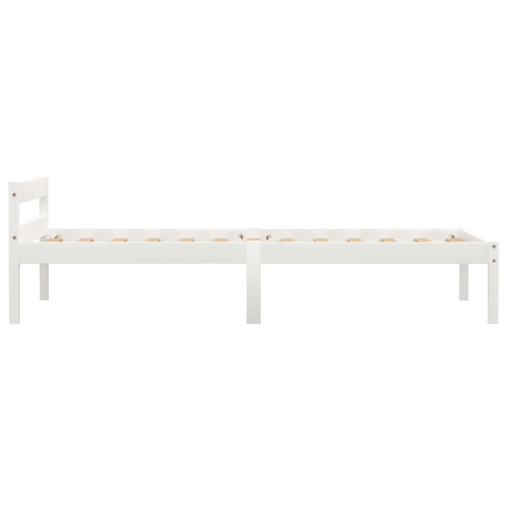 Cadre de lit Blanc Bois de pin massif 100 x 200 cm Lits & cadres de lit vidaXL   