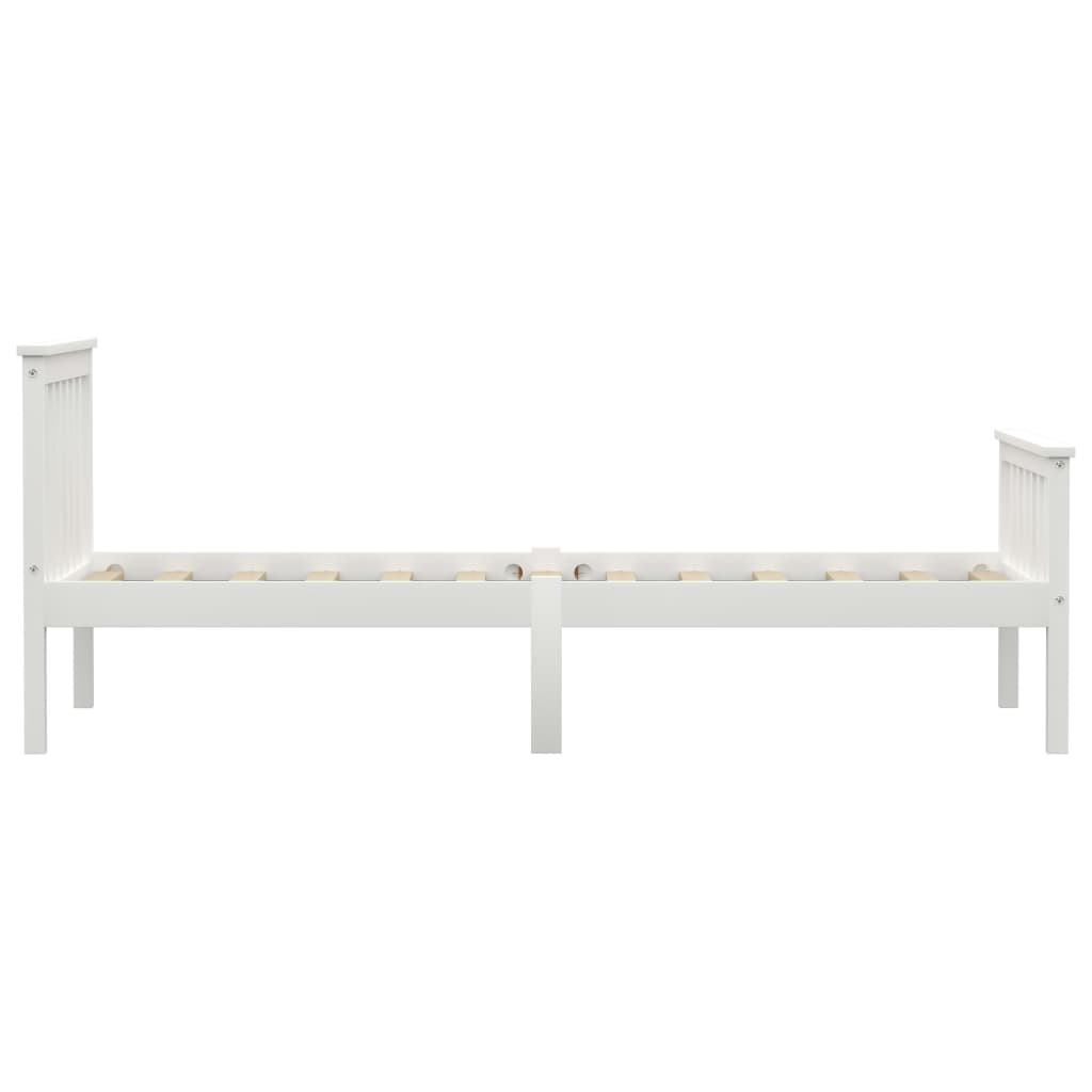 Cadre de lit Blanc Bois de pin massif 100 x 200 cm Lits & cadres de lit vidaXL   