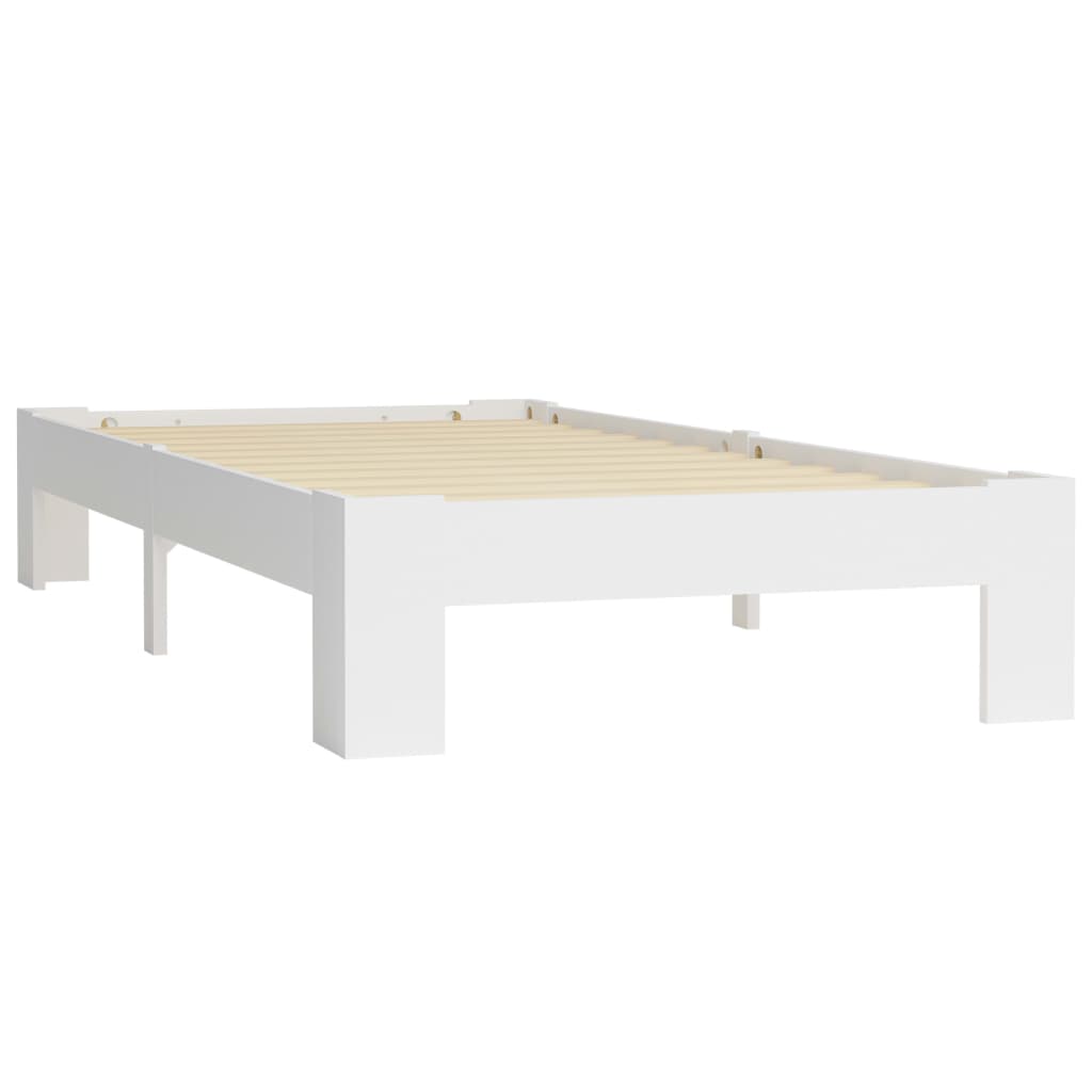 Cadre de lit Blanc Bois de pin massif 90 x 200 cm Lits & cadres de lit vidaXL   