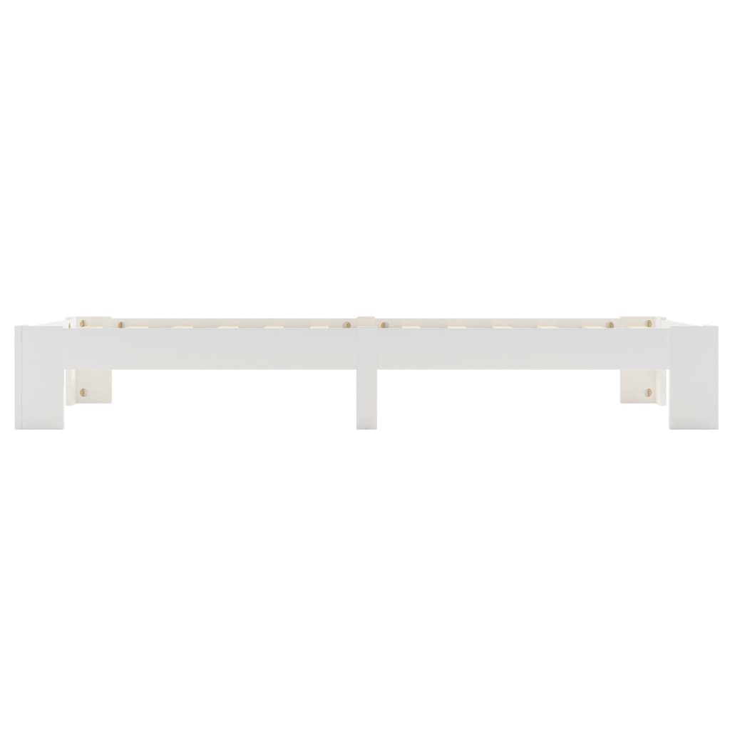 Cadre de lit Blanc Bois de pin massif 90 x 200 cm Lits & cadres de lit vidaXL   