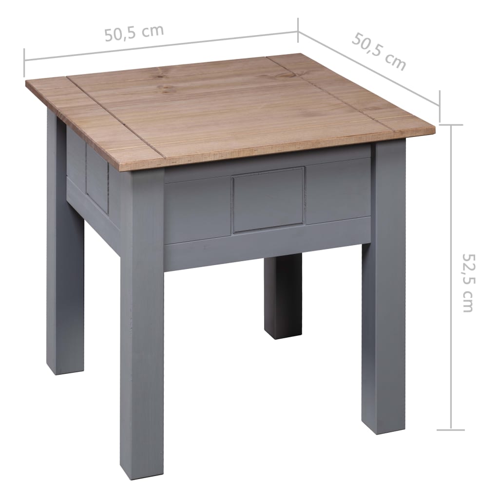 Table de chevet Gris 50,5x50,5x52,5 cm Pin Gamme Panama Tables de chevet vidaXL