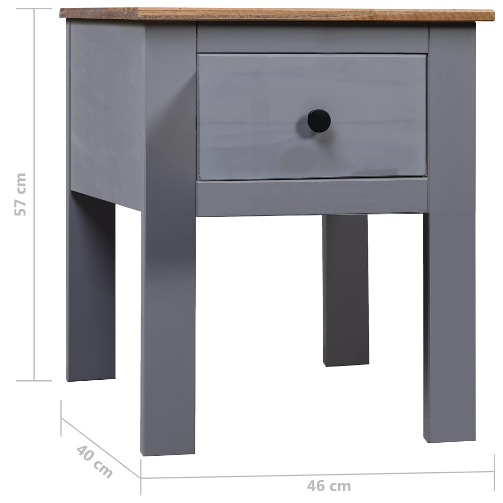 Table de chevet Gris 46x40x57 cm Pin Gamme Panama Tables de chevet vidaXL   