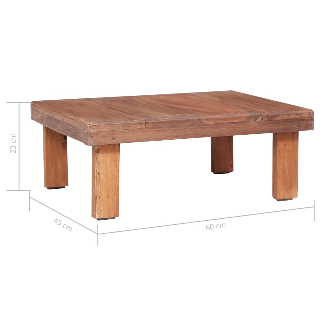 Table basse 60x45x23 cm bois d'acajou massif Tables basses vidaXL