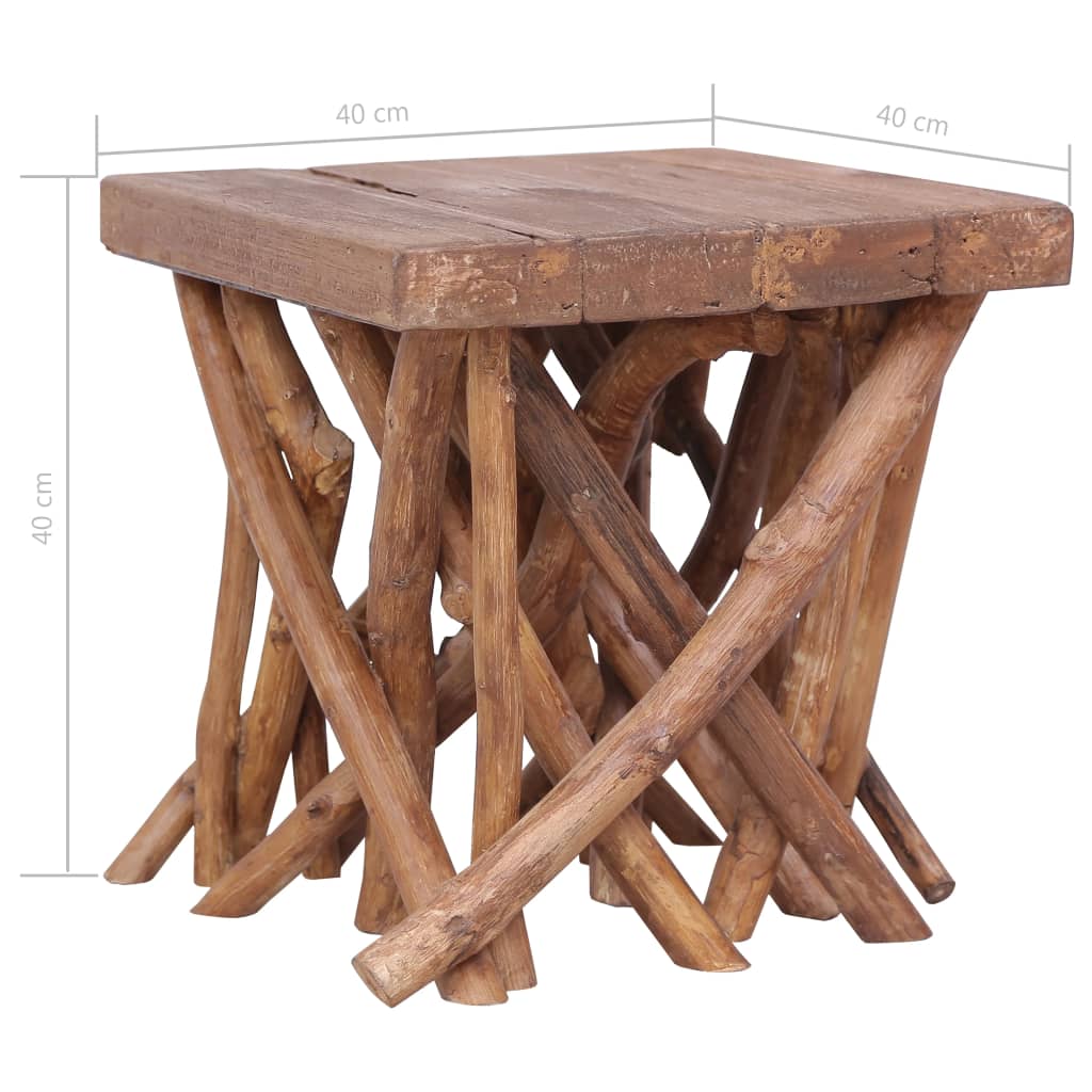 Table basse en rondin 40x40x40 cm bois de récupération mélangé Tables basses vidaXL