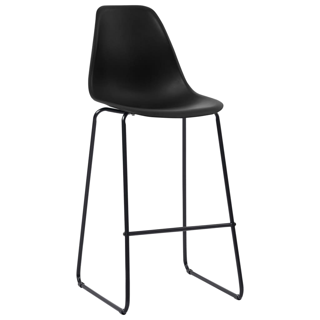 Chaises de bar lot de 2 noir plastique Tabourets de bar vidaXL   