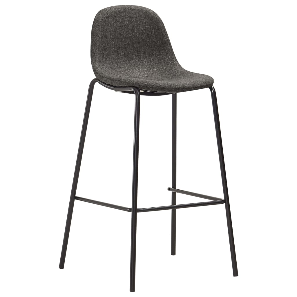 Chaises de bar lot de 2 gris foncé tissu Tabourets de bar vidaXL   