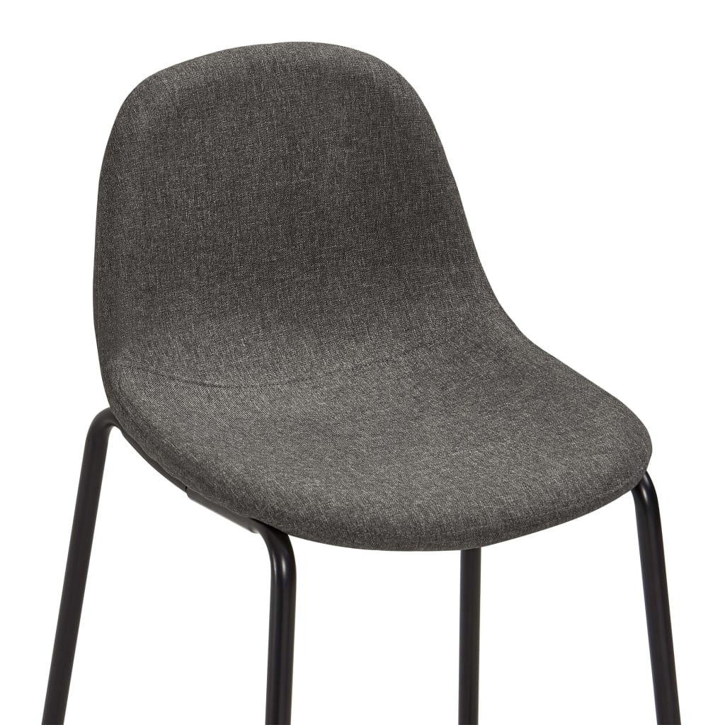 Chaises de bar lot de 2 gris foncé tissu Tabourets de bar vidaXL   