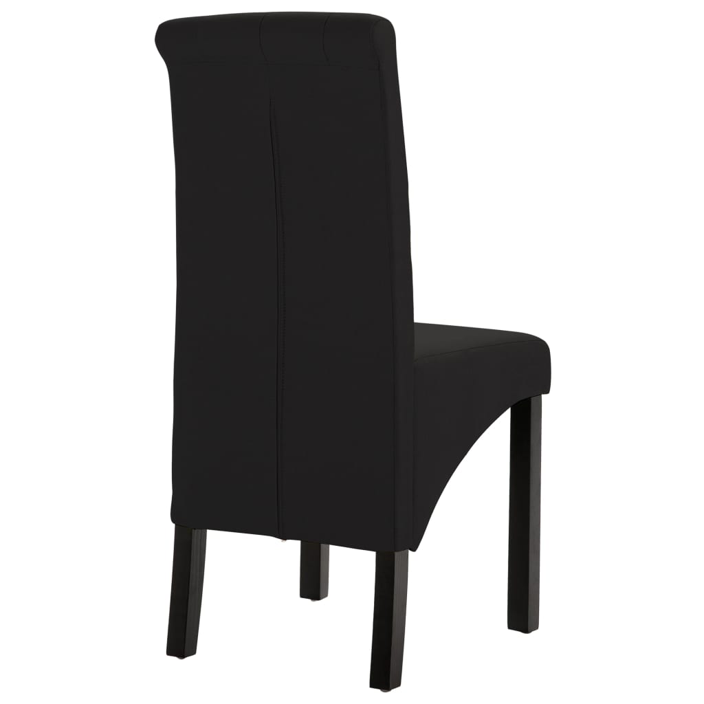 Chaises à manger lot de 4 noir tissu Chaises de cuisine vidaXL   