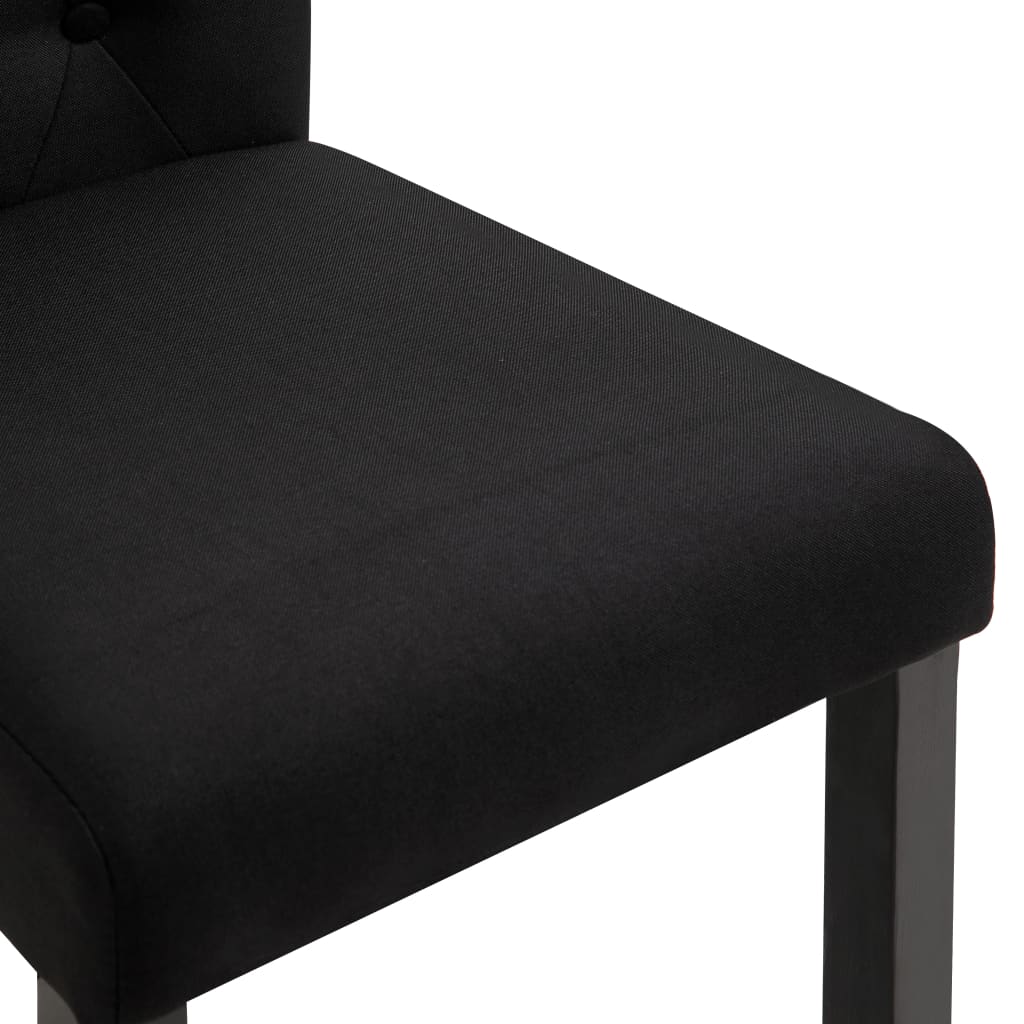 Chaises à manger lot de 4 noir tissu Chaises de cuisine vidaXL   