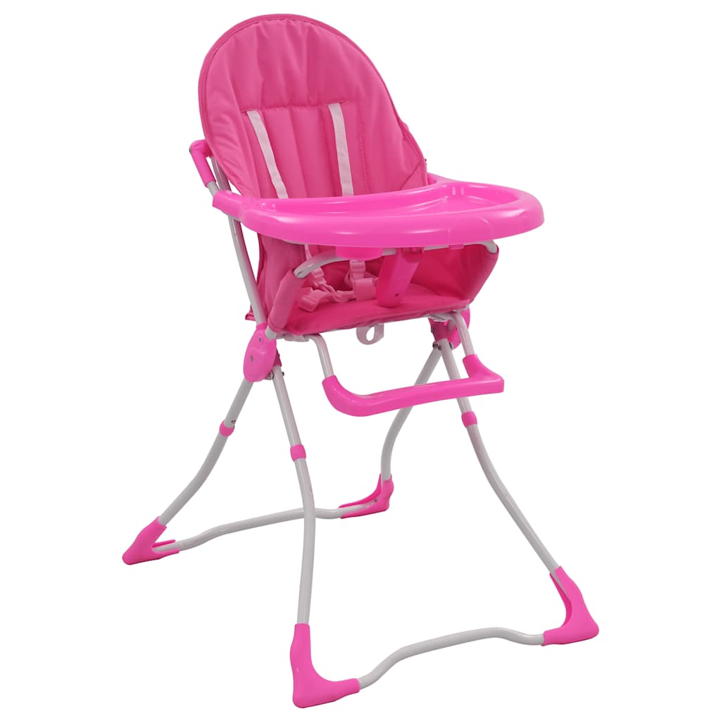 Chaise haute pour bébé Rose et blanc Chaises pour enfants vidaXL