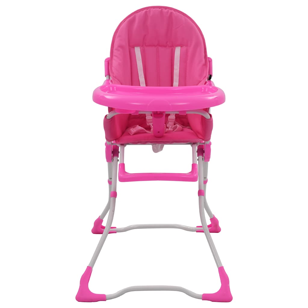 Chaise haute pour bébé Rose et blanc Chaises pour enfants vidaXL