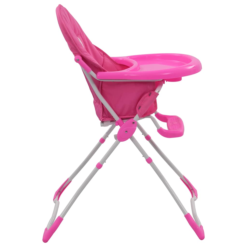 Chaise haute pour bébé Rose et blanc Chaises pour enfants vidaXL