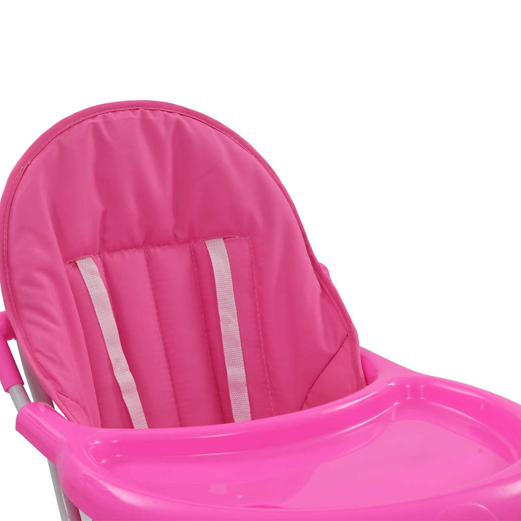 Chaise haute pour bébé Rose et blanc Chaises pour enfants vidaXL