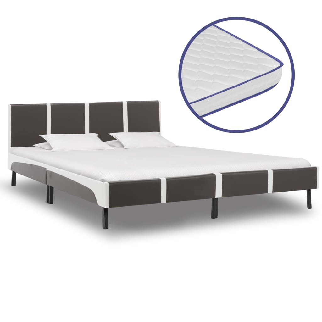 Lit et matelas mousse à mémoire de forme Similicuir 180x200 cm Lits & cadres de lit vidaXL   