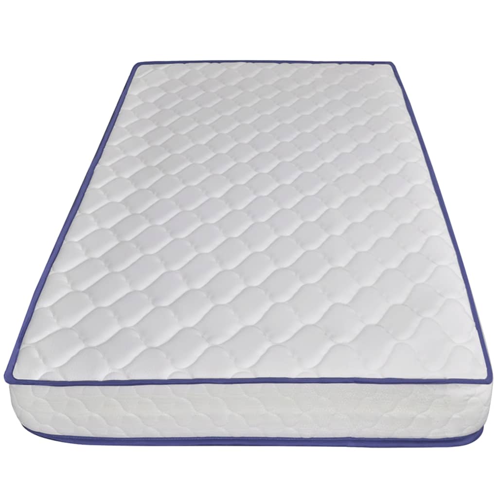 Lit avec matelas à mémoire de forme Blanc Similicuir 90x200 cm Lits & cadres de lit vidaXL   