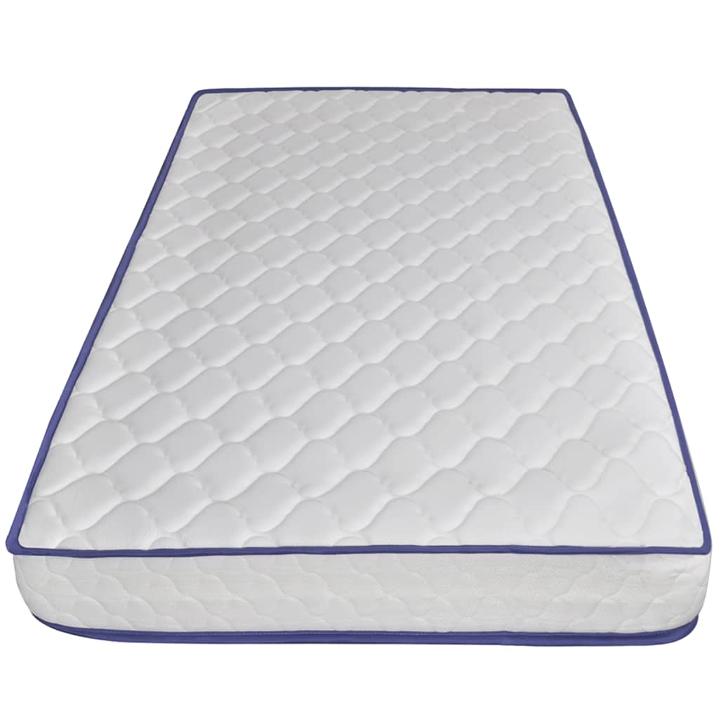 Lit avec matelas à mémoire de forme Blanc Similicuir 160x200 cm Lits & cadres de lit vidaXL   