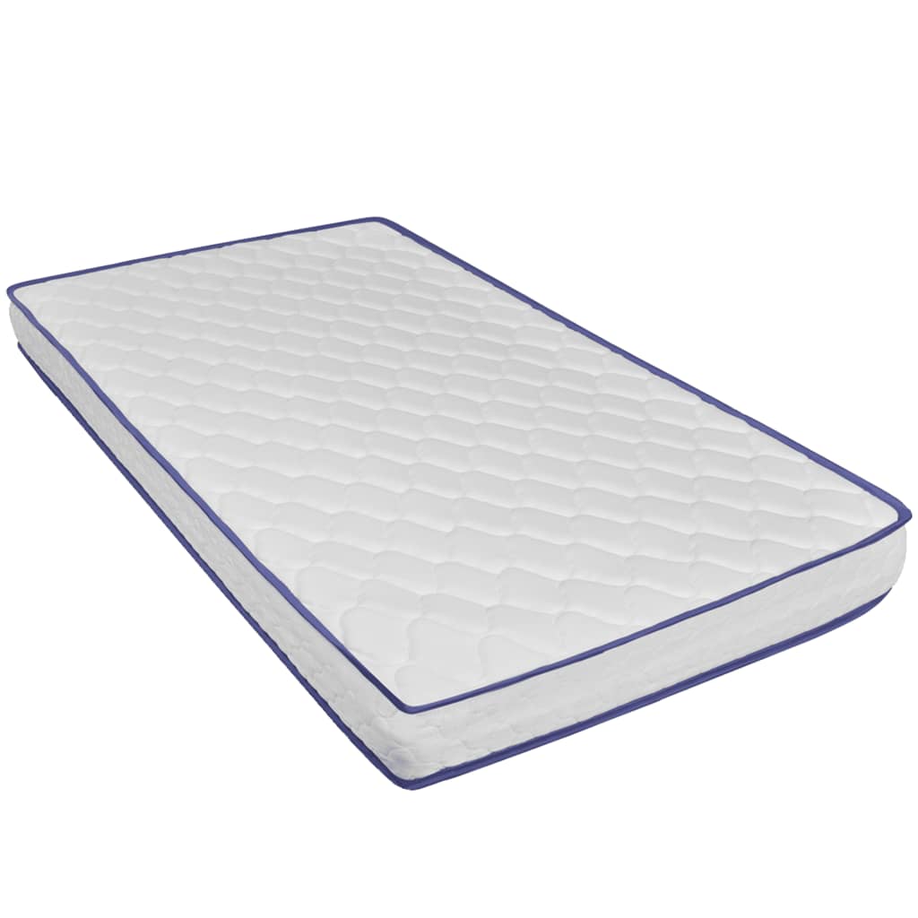 Lit avec matelas à mémoire de forme Blanc Similicuir 160x200 cm Lits & cadres de lit vidaXL   