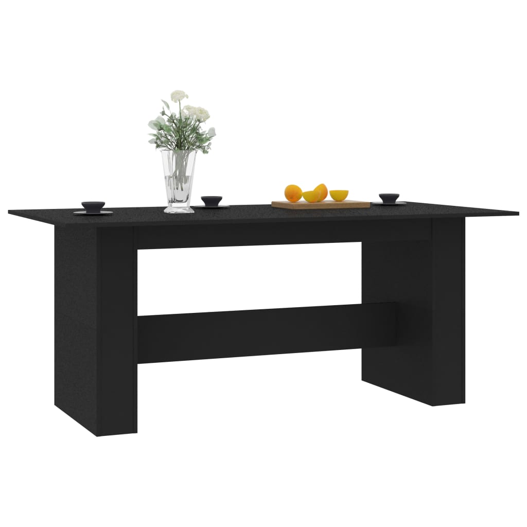 Table à manger Noir 180x90x76 cm Bois d’ingénierie Tables à manger vidaXL   