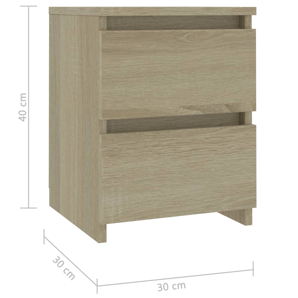 Table de chevet Chêne sonoma 30x30x40 cm Bois d'ingénierie Tables de chevet vidaXL   