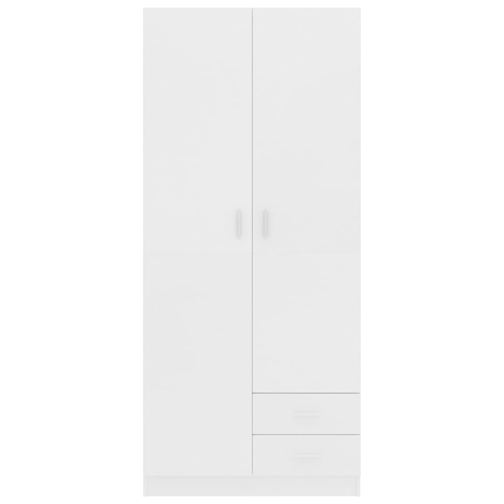 vidaXL Garde-robe Blanc 80x52x180 cm Bois d’ingénierie Armoires vidaXL