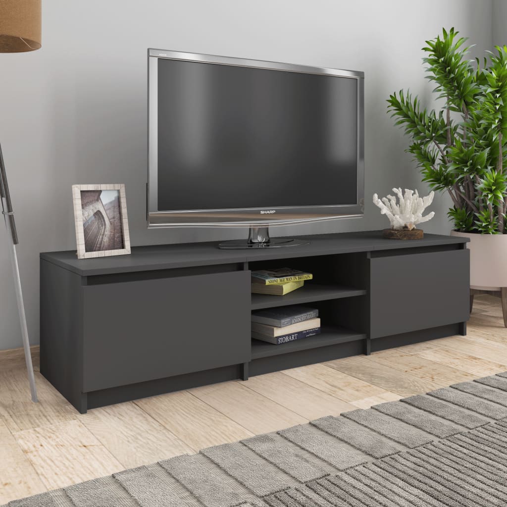 Meuble TV Gris 140x40x35,5 cm Bois d'ingénierie Meubles TV vidaXL