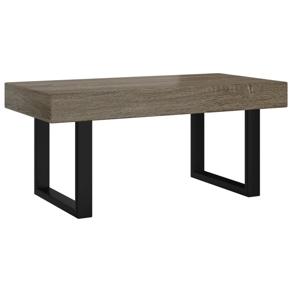 Table basse Gris et noir 90x45x40 cm MDF et fer Tables basses vidaXL   