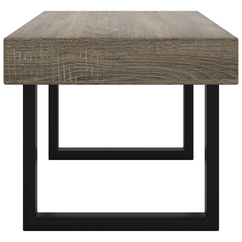 Table basse Gris et noir 90x45x40 cm MDF et fer Tables basses vidaXL   