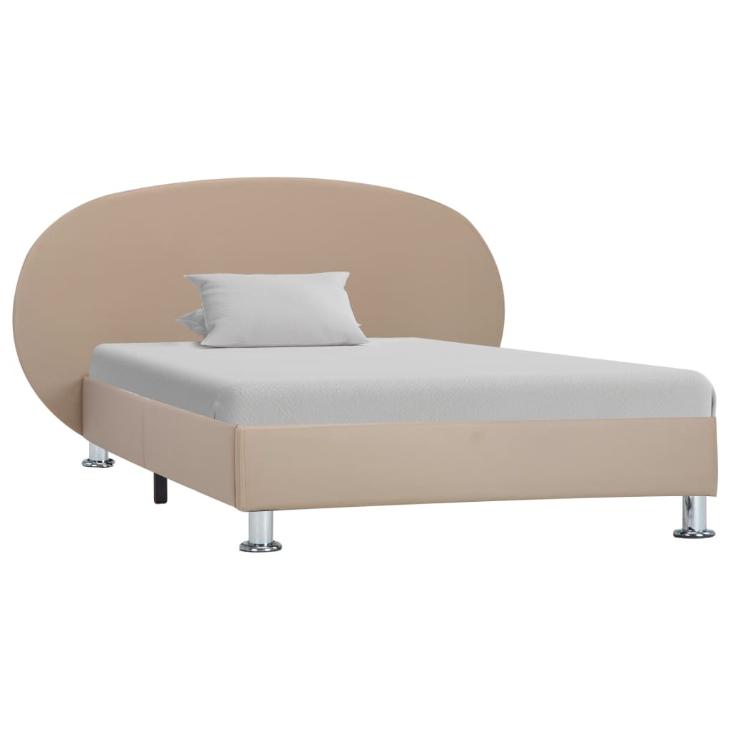 Cadre de lit Cappuccino Similicuir 100 x 200 cm Lits & cadres de lit vidaXL   