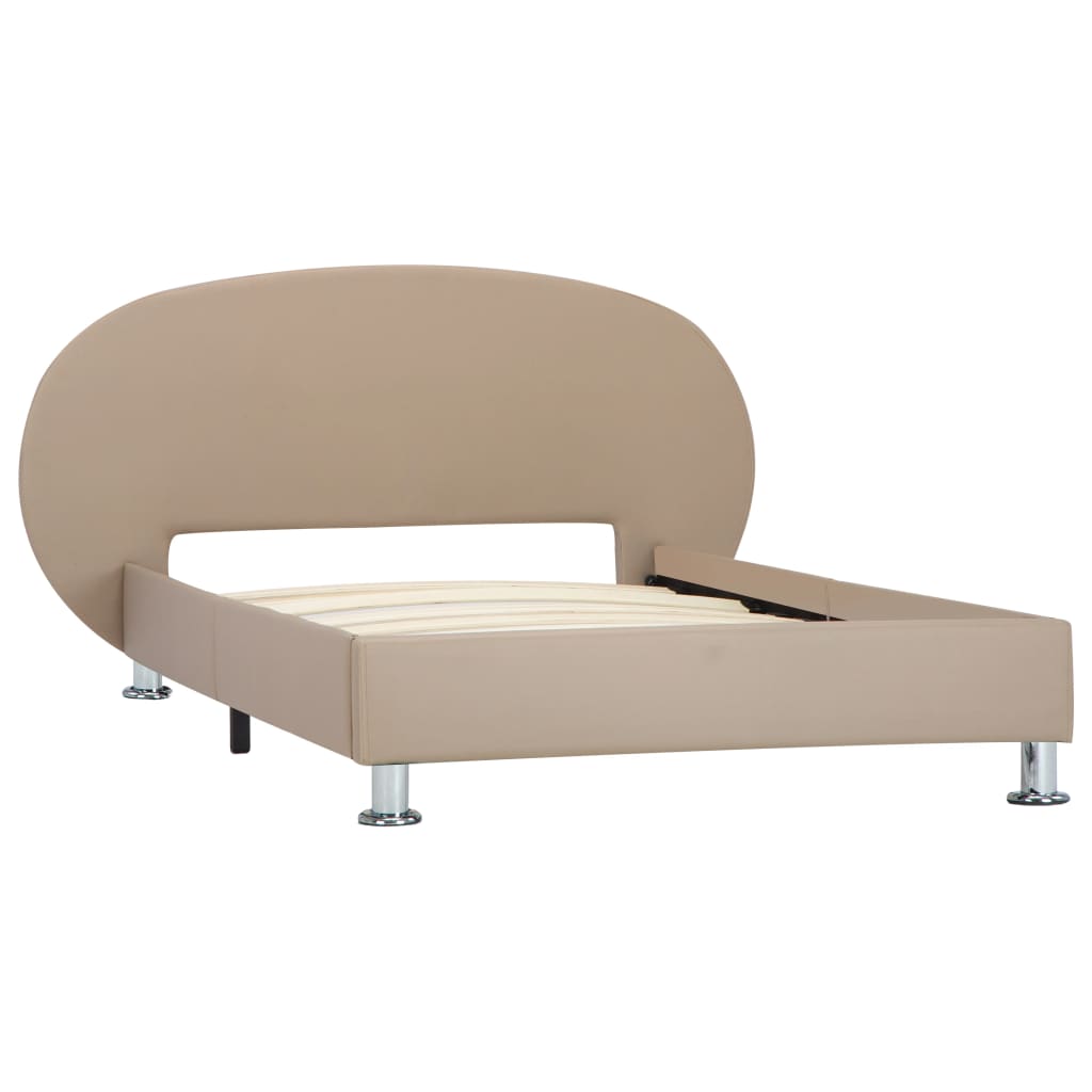 Cadre de lit Cappuccino Similicuir 100 x 200 cm Lits & cadres de lit vidaXL   