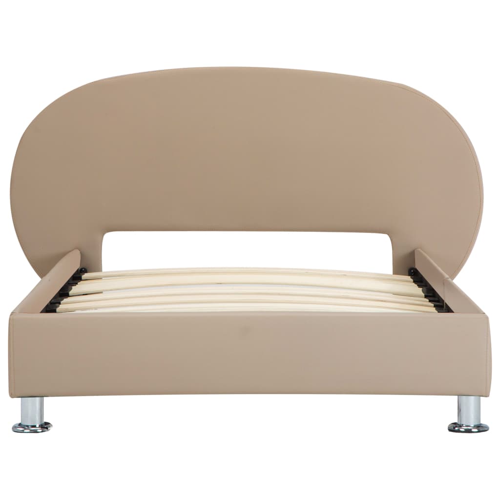 Cadre de lit Cappuccino Similicuir 100 x 200 cm Lits & cadres de lit vidaXL   