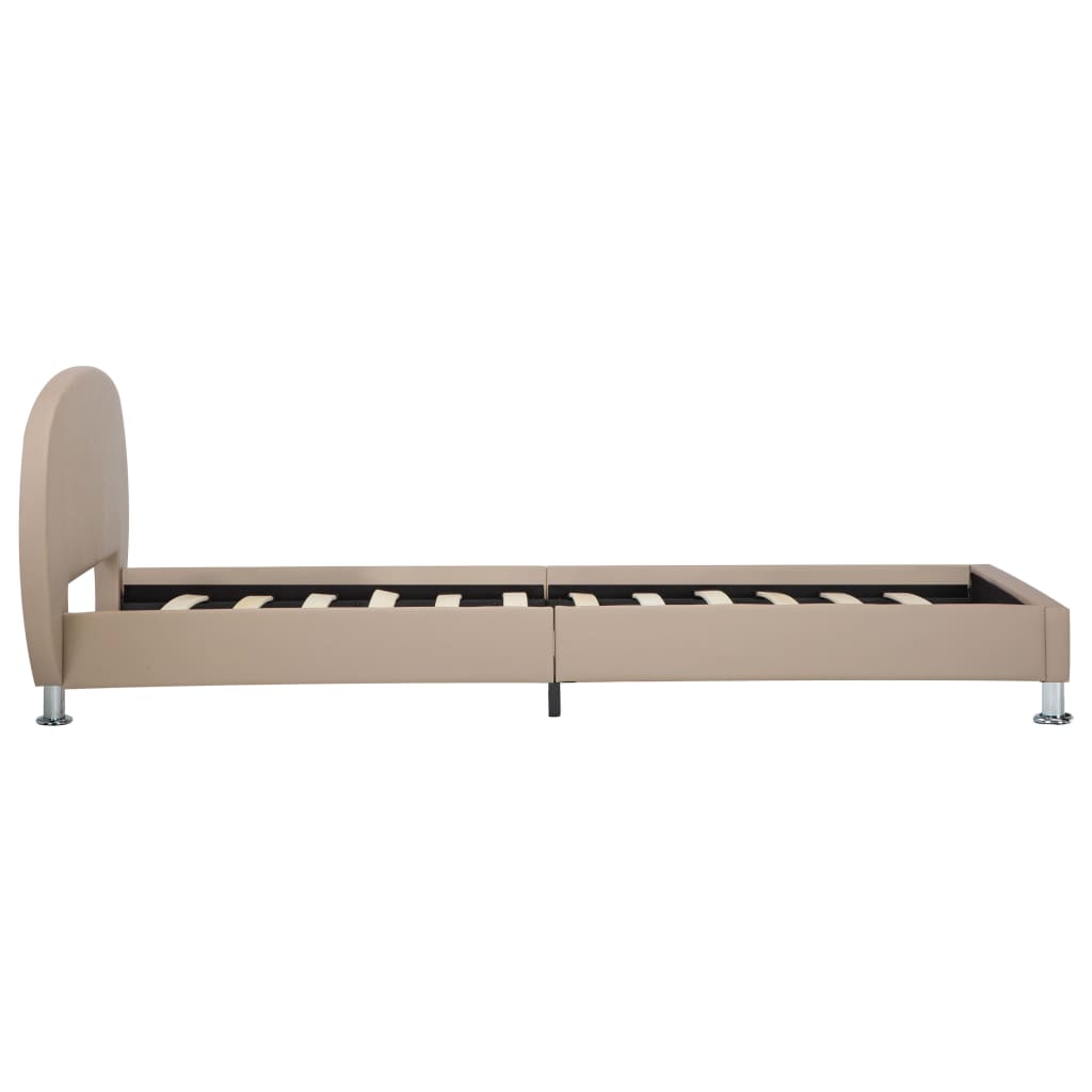 Cadre de lit Cappuccino Similicuir 100 x 200 cm Lits & cadres de lit vidaXL   