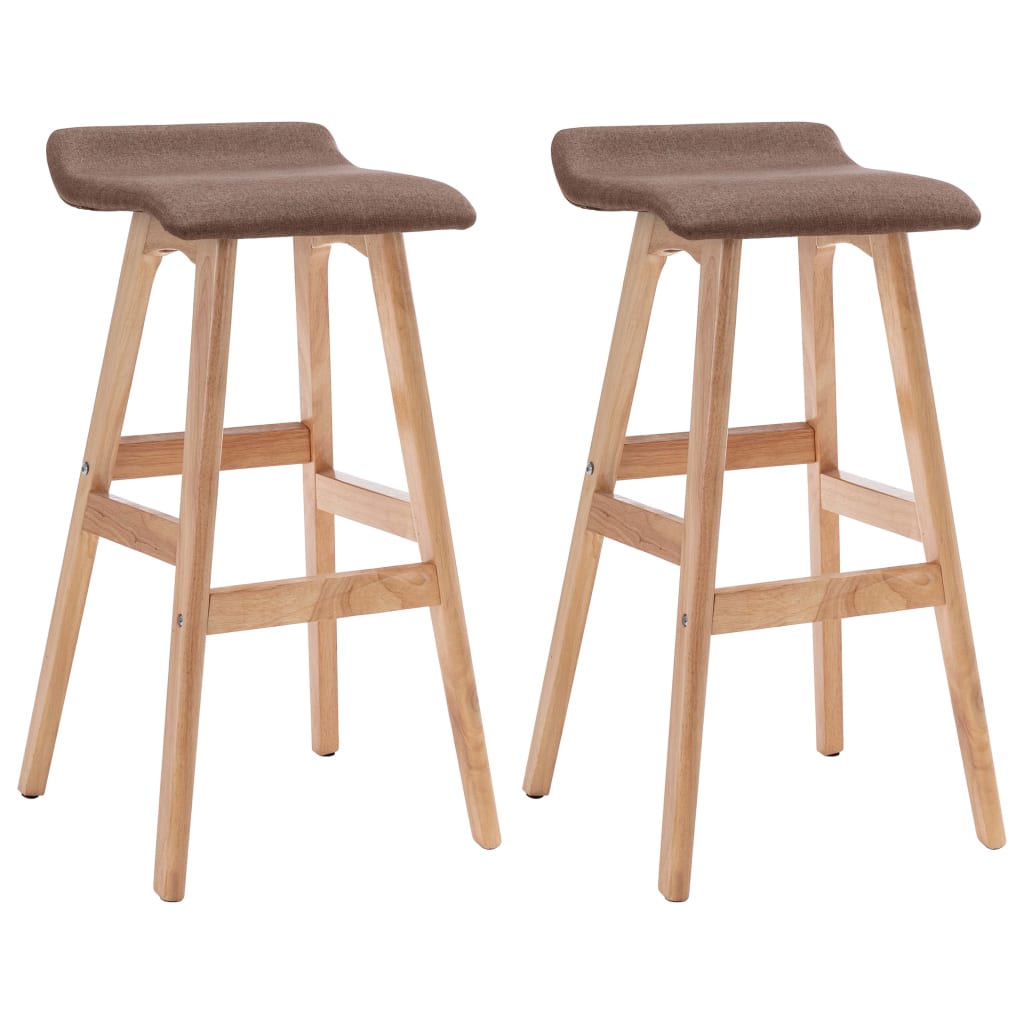 Tabourets de bar lot de 2 taupe tissu Tabourets de bar vidaXL