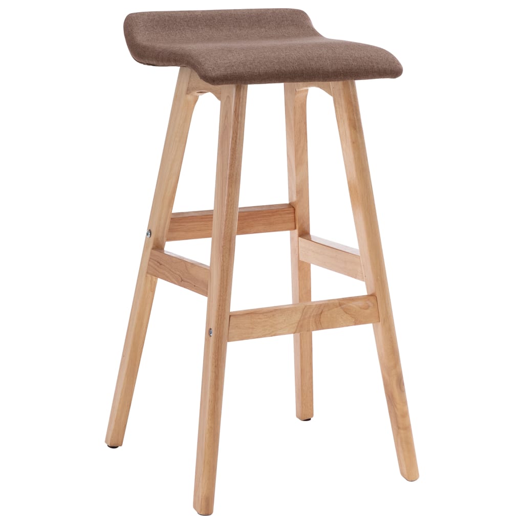 Tabourets de bar lot de 2 taupe tissu Tabourets de bar vidaXL