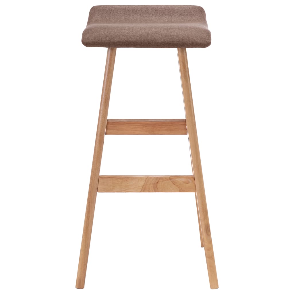 Tabourets de bar lot de 2 taupe tissu Tabourets de bar vidaXL