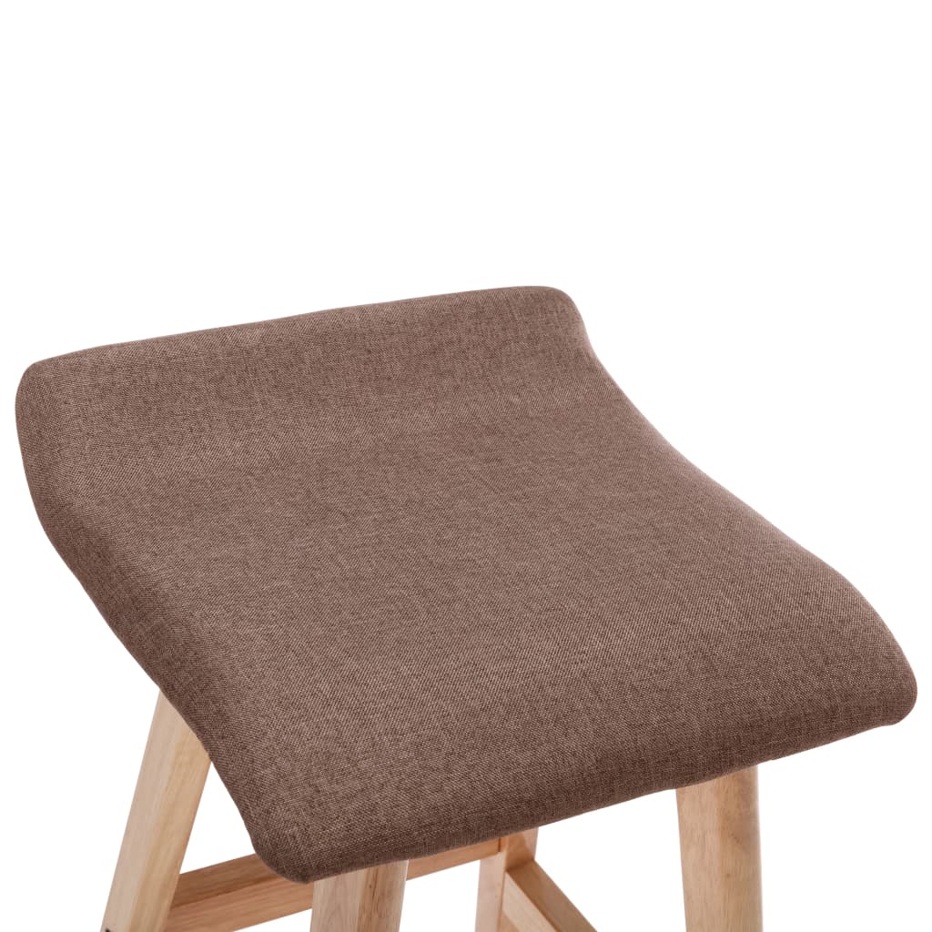 Tabourets de bar lot de 2 taupe tissu Tabourets de bar vidaXL