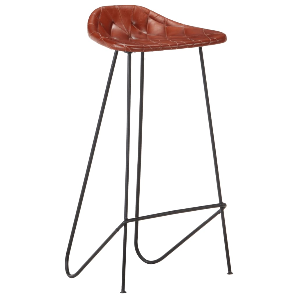 Ensemble de bar 5 pcs Bois de récupération et cuir véritable Meubles de salle à manger vidaXL   