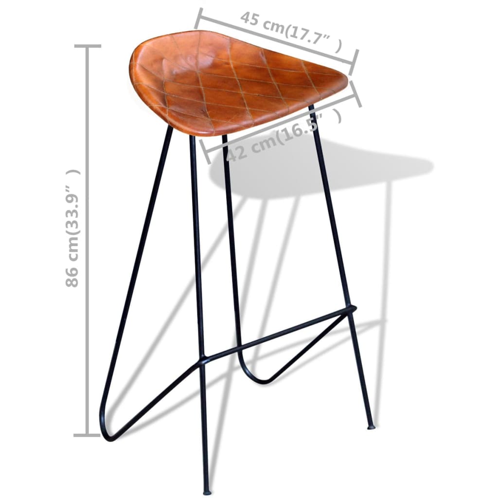 Ensemble de bar 5 pcs Bois de récupération et cuir véritable Meubles de salle à manger vidaXL   